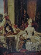 Johann Zoffany Queen Charlotte with her Two Eldest Sons France oil painting artist